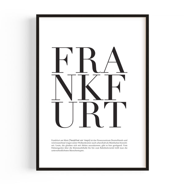 "FRANKFURT" POSTER