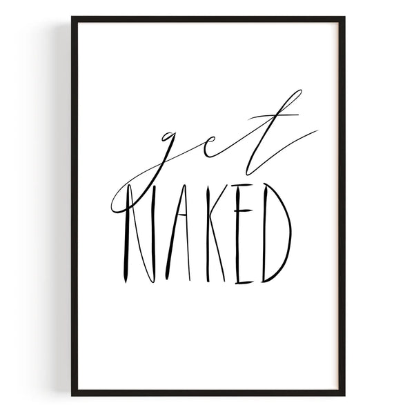 "GET NAKED CALLIGRAPHY" POSTER