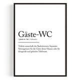 "Gäste-WC" Definitions Poster