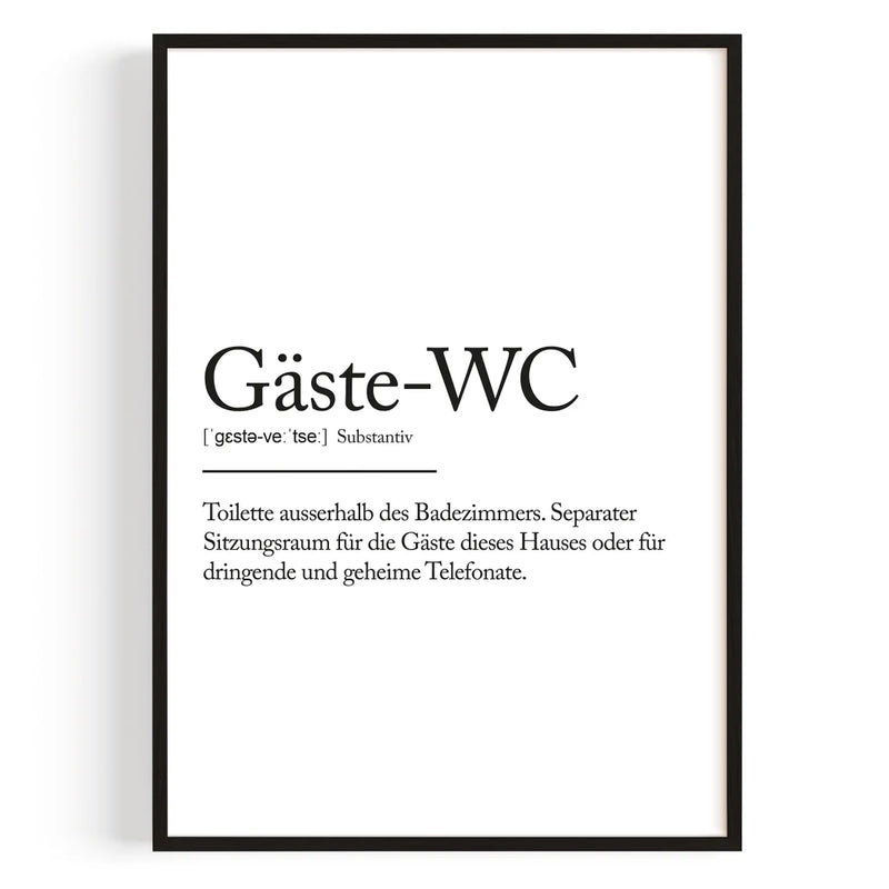 "Gäste-WC" Definition Poster