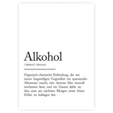 "Alkohol" Definitions Poster