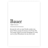 "Bauer" Definitions Poster