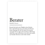 "Berater" Definitions Poster
