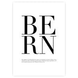 "BERN” CITY POSTER