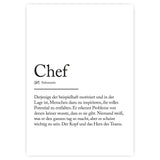"Chef" Definitions Poster