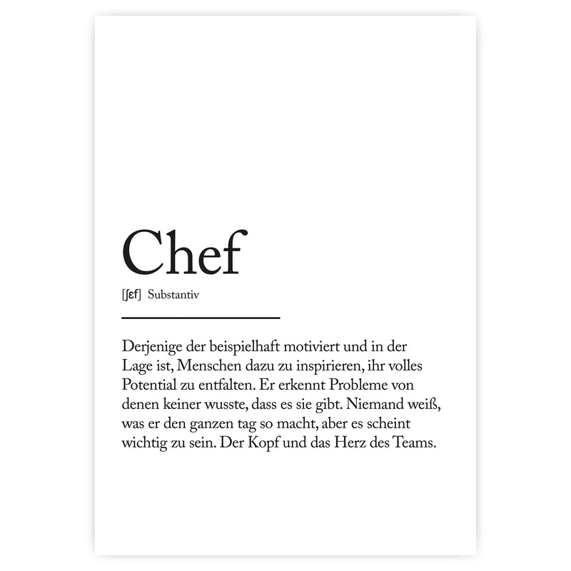 "Chef" Definitions Poster