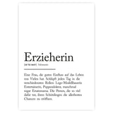 "Erzieherin" Definitions Poster