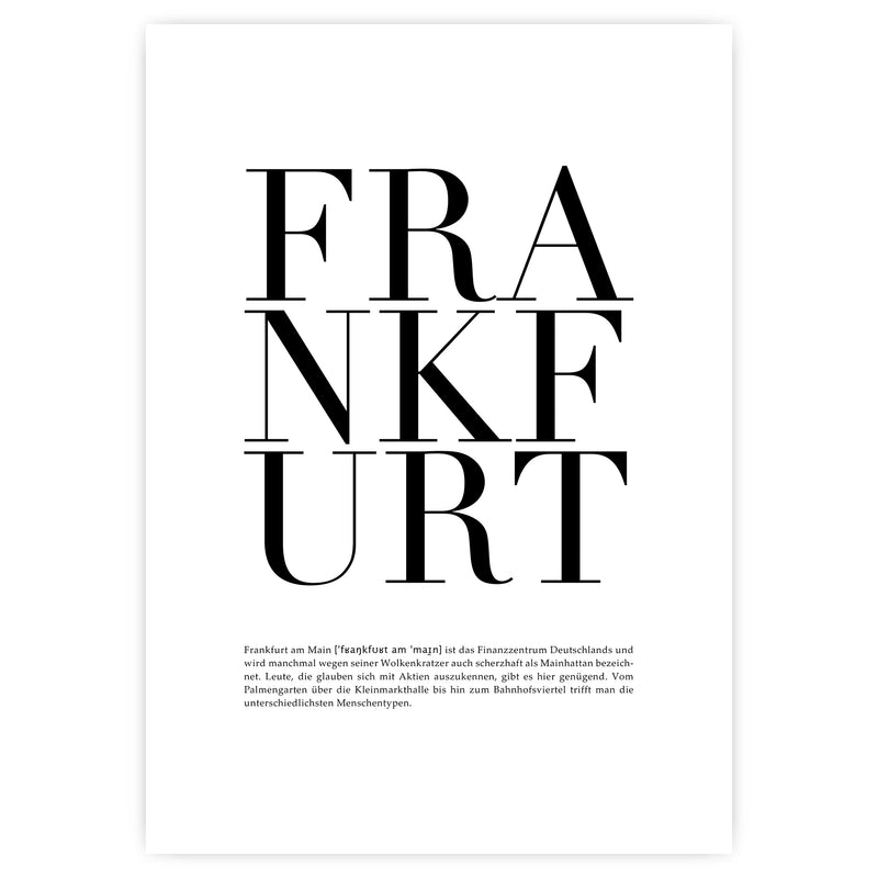 "FRANKFURT” CITY POSTER