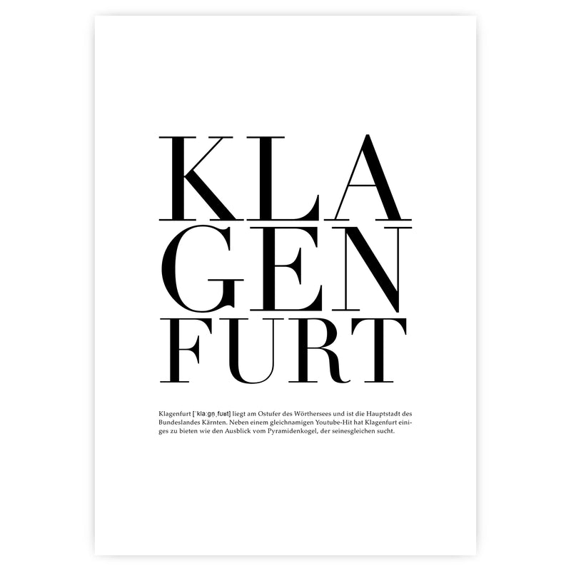 "KLAGENFURT” CITY POSTER