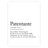 "Patentante" Definitions Poster