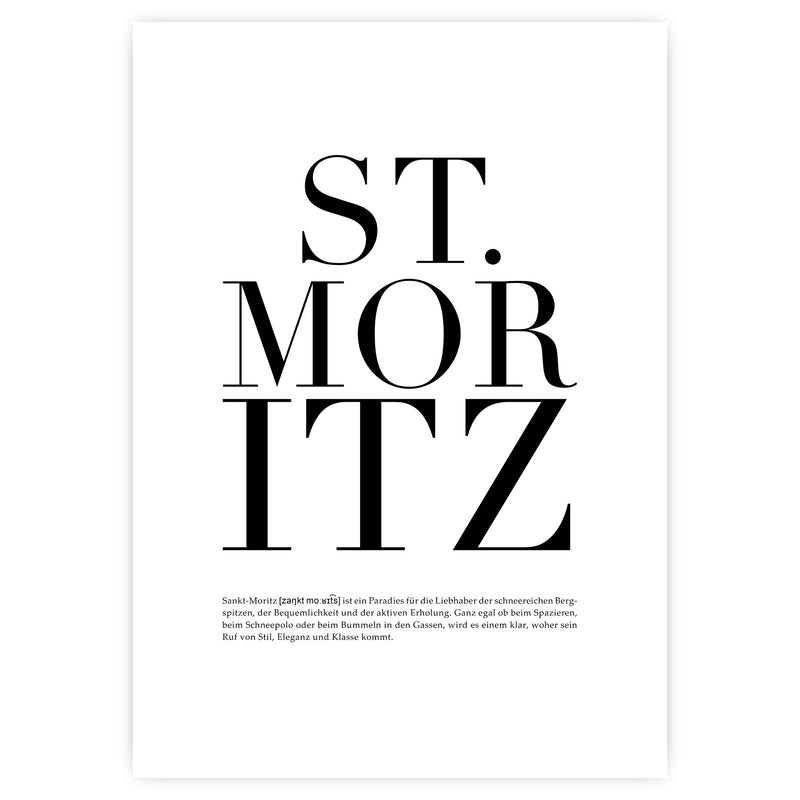 "ST. MORITZ" CITY POSTER