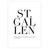 "ST. GALLEN" STADTPOSTER