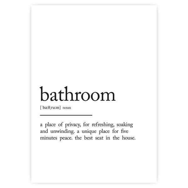 "bathroom" Definition Poster