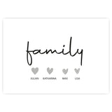 "FAMILY HEART” PERSONALIZED POSTER