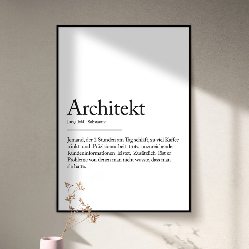 "Architekt" Definition Poster