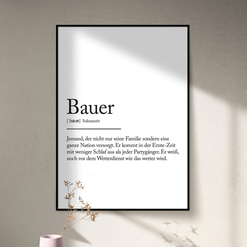 "Bauer" Definition Poster