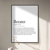 "Berater" Definitions Poster
