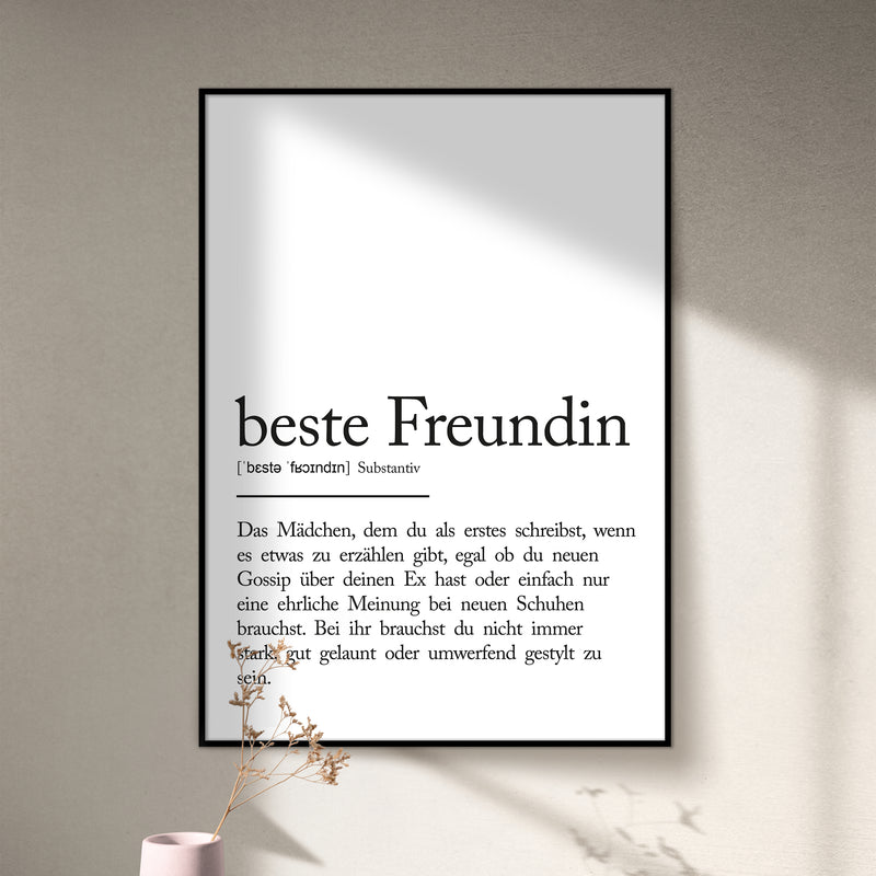 "beste Freundin" Definition Poster