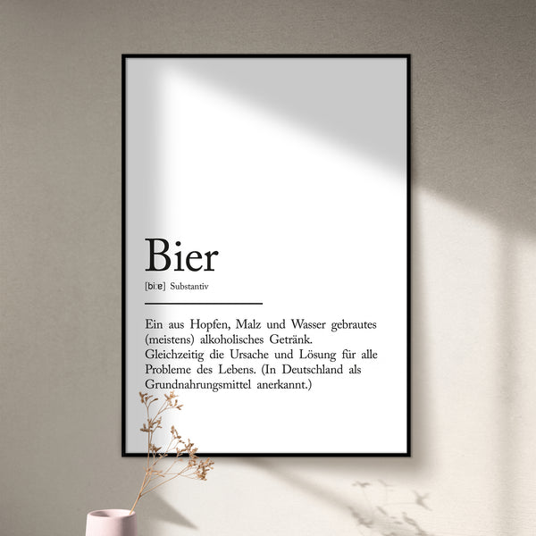 "Bier" Definitions Poster