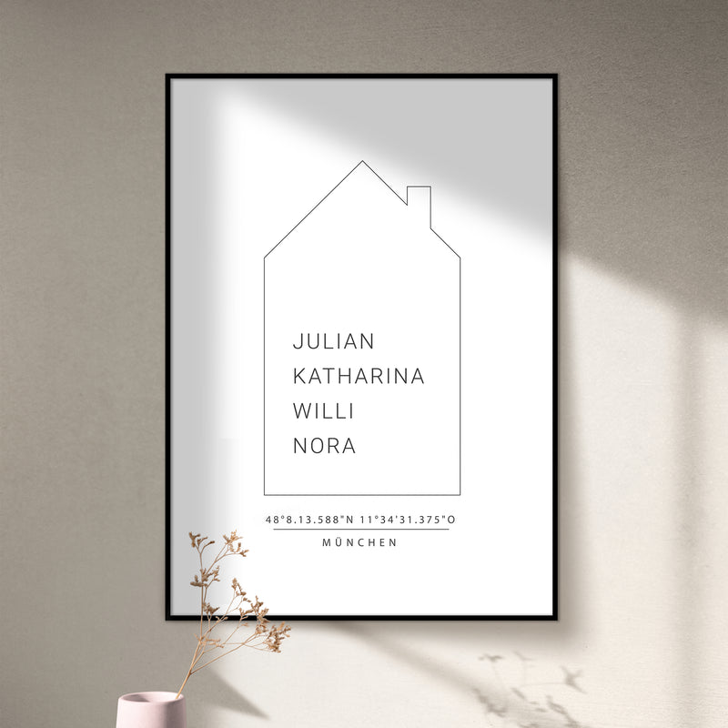 "NAMEN IN HAUS” PERSONALIZED POSTER