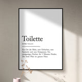 "Toilette" Definition Poster