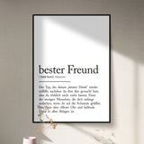 "bester Freund" Definitions Poster